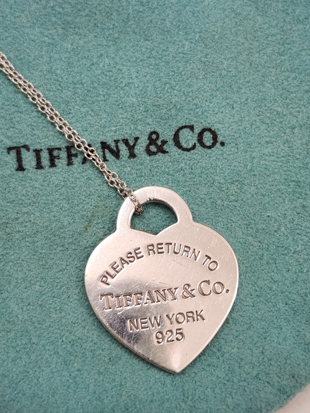 Tiffany & Co. Silver Heart Tag Necklace